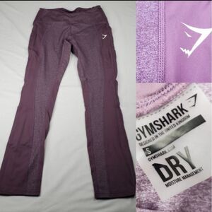 S GYMSHARK MAUVE pink purple POCKET Dry LEGGINGS EXERCISE YOGA PANTS SMALL